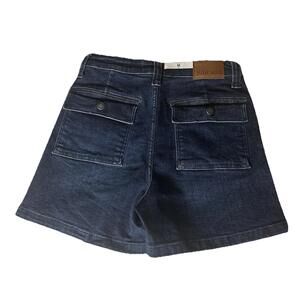 Judy Blue Jean Short Button Utility Pocket High Waist Flattering Stretch Sz M